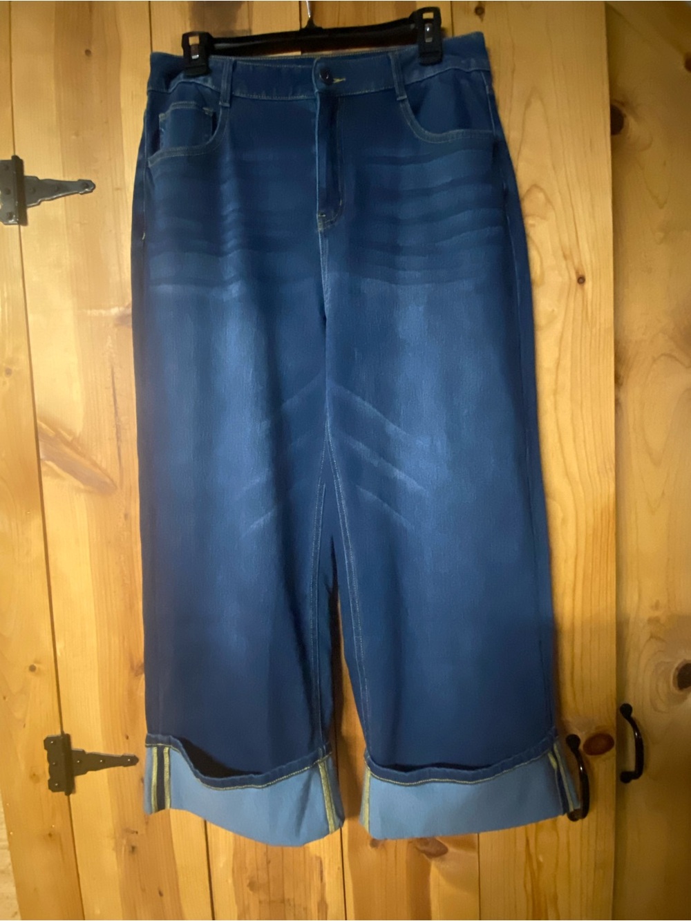 Women’s Halara Wide-Leg Cropped Jeans - Blue l